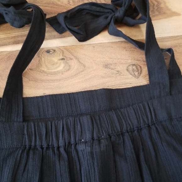 J Crew black tank with ties on shoulder - Picture 5 of 8